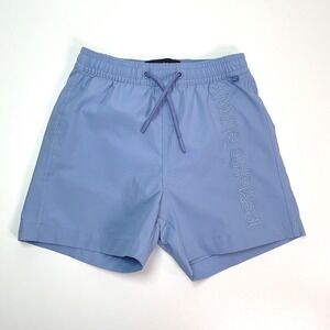 Psycho Bunny Boys Swim Trunks Blue Elastic Waist Drawstring Logo Size 4/XXS